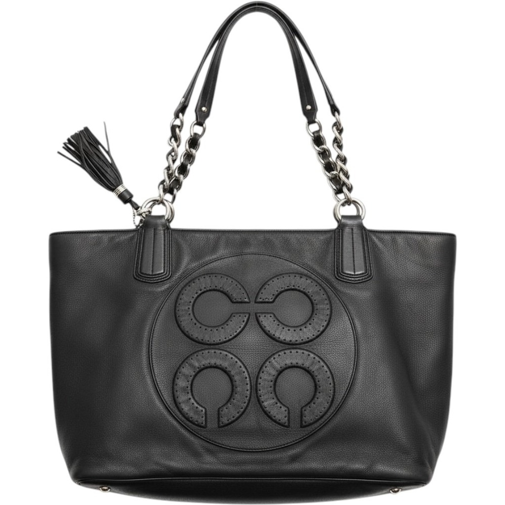Coach Collete Tote Bag Women Large Black Leather 16485